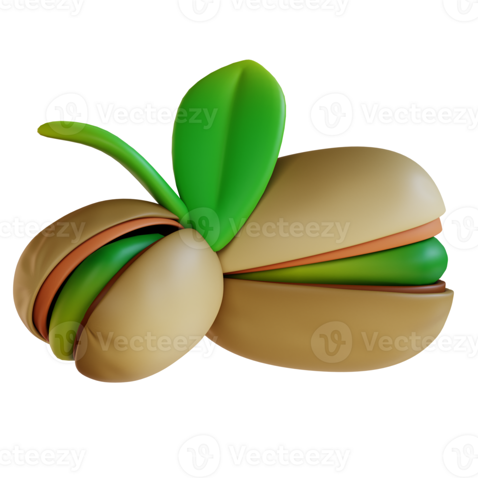 3d illustration pistachio png