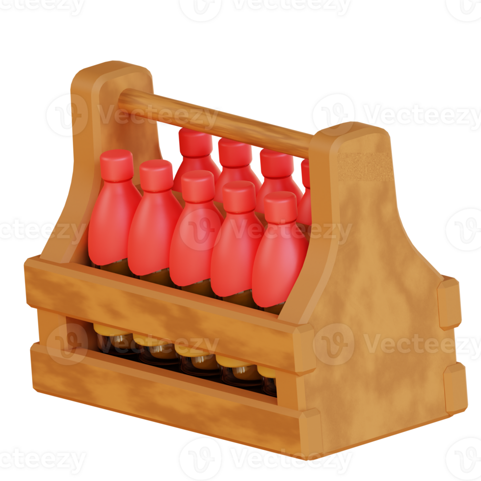 3d illustration beer box png