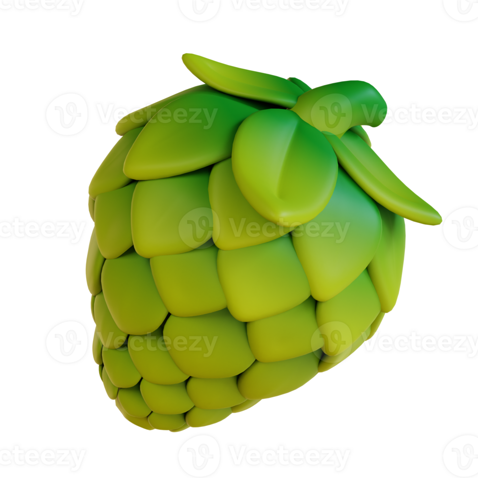 3d illustration hops fruits png