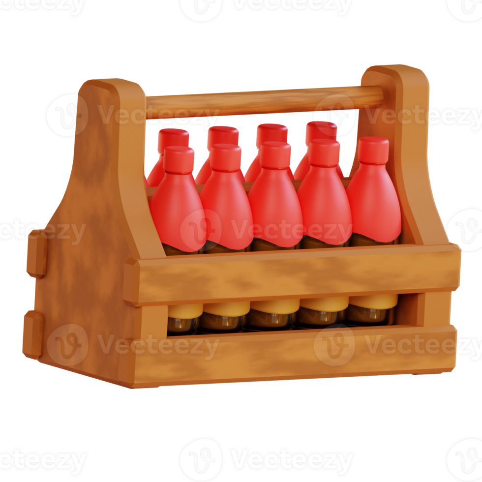 3d illustration beer box png