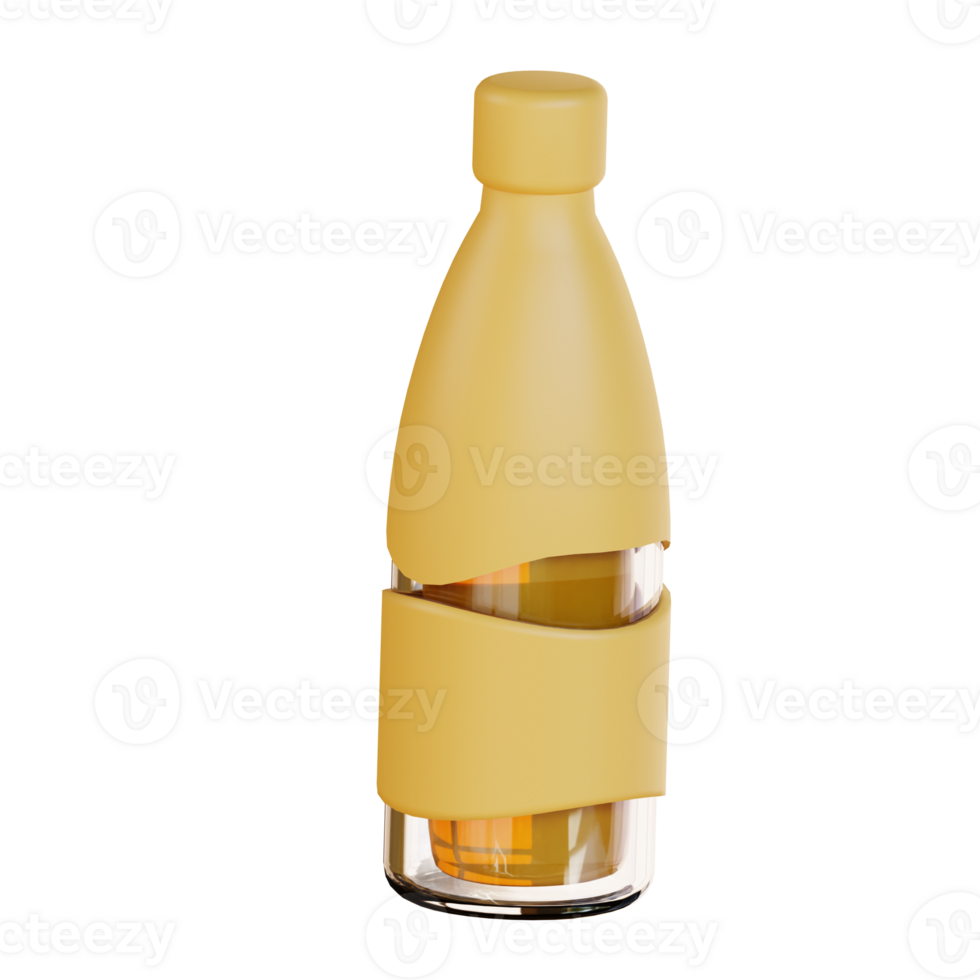 3d illustration beer botle png