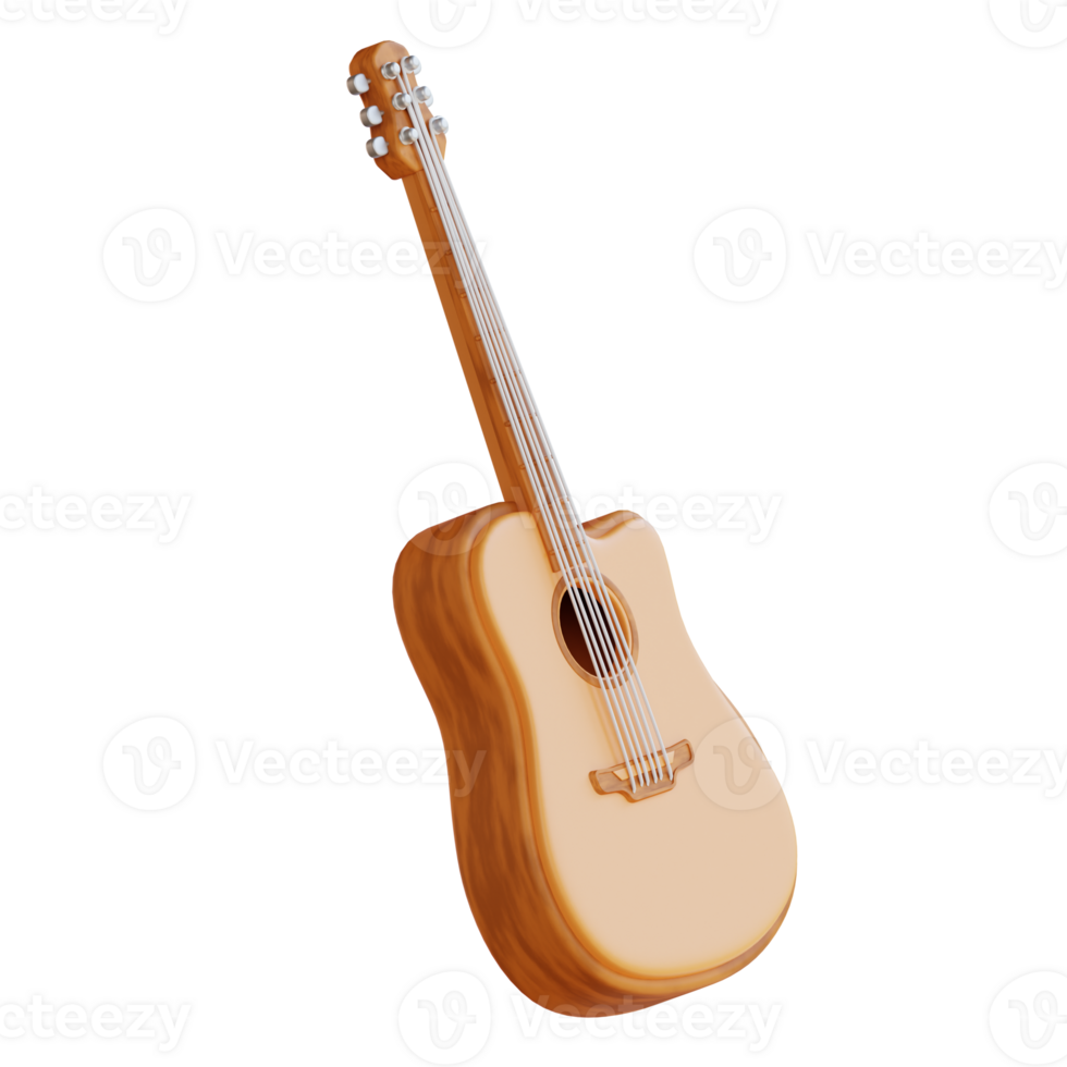 3d ilustración guitarra png