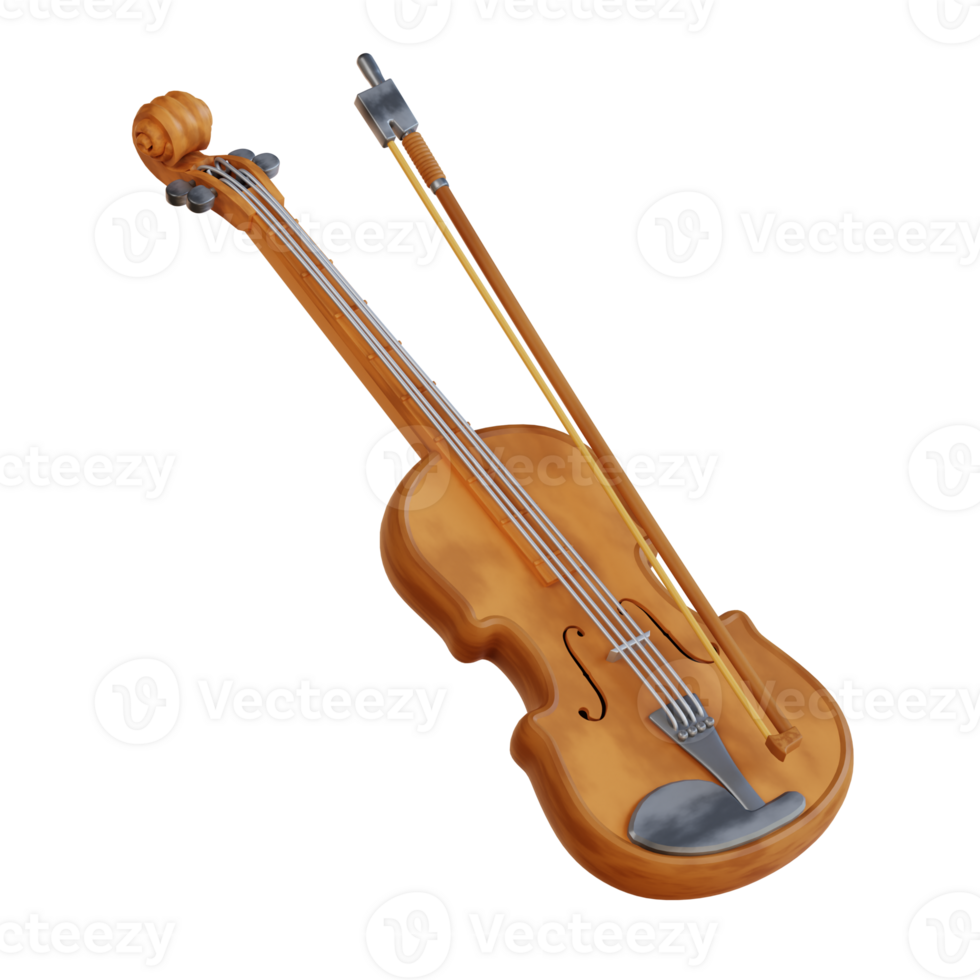 3d illustrazione violino png