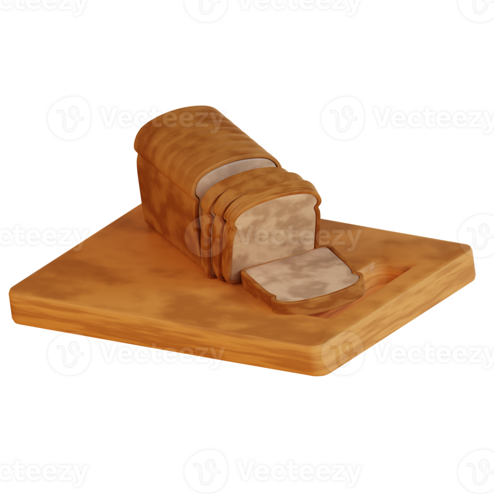 3d ilustración un pan 35232526 PNG