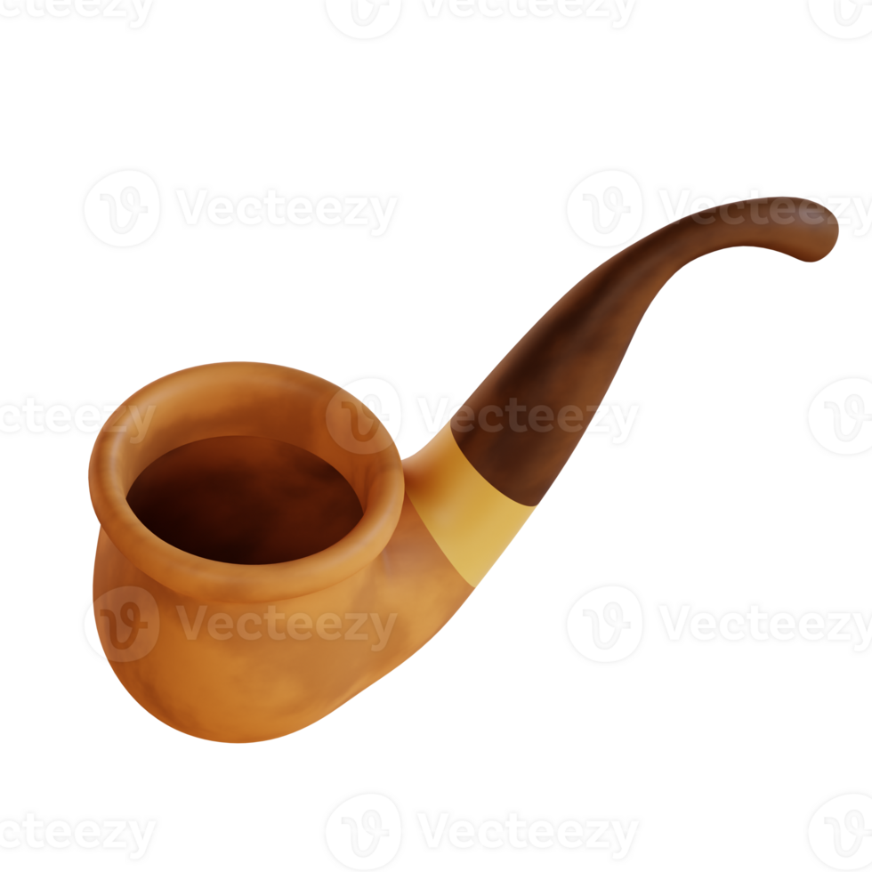 3d illustration smoking pipe png