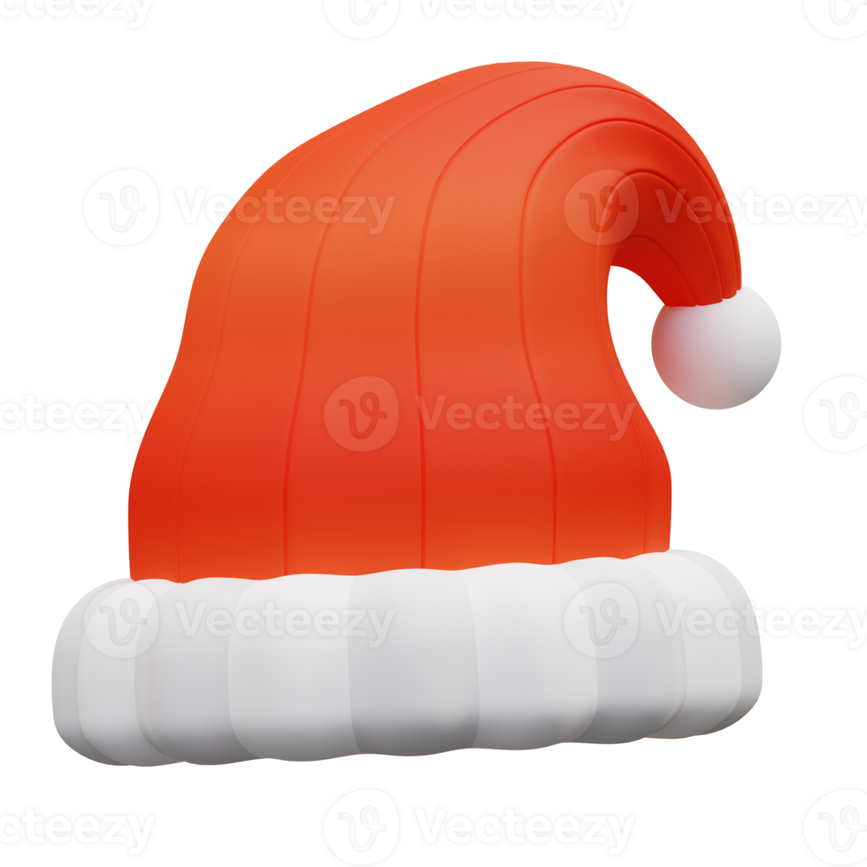 3d illustration of Santa hat png