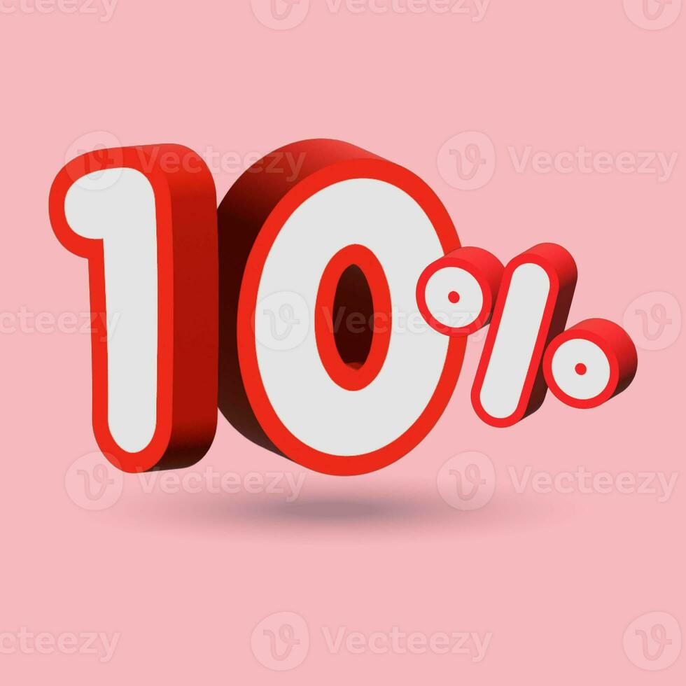 Red Discount Number illustration discount price tag design photo