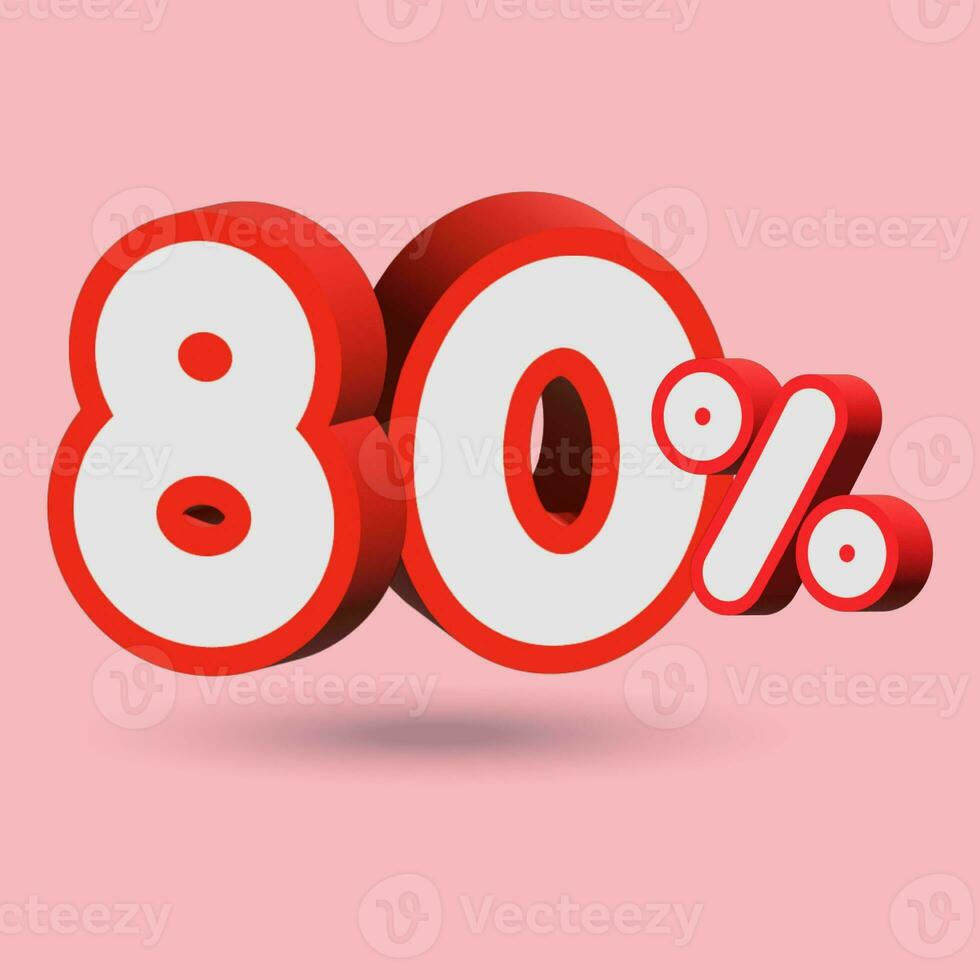 Red Discount Number illustration discount price tag design photo