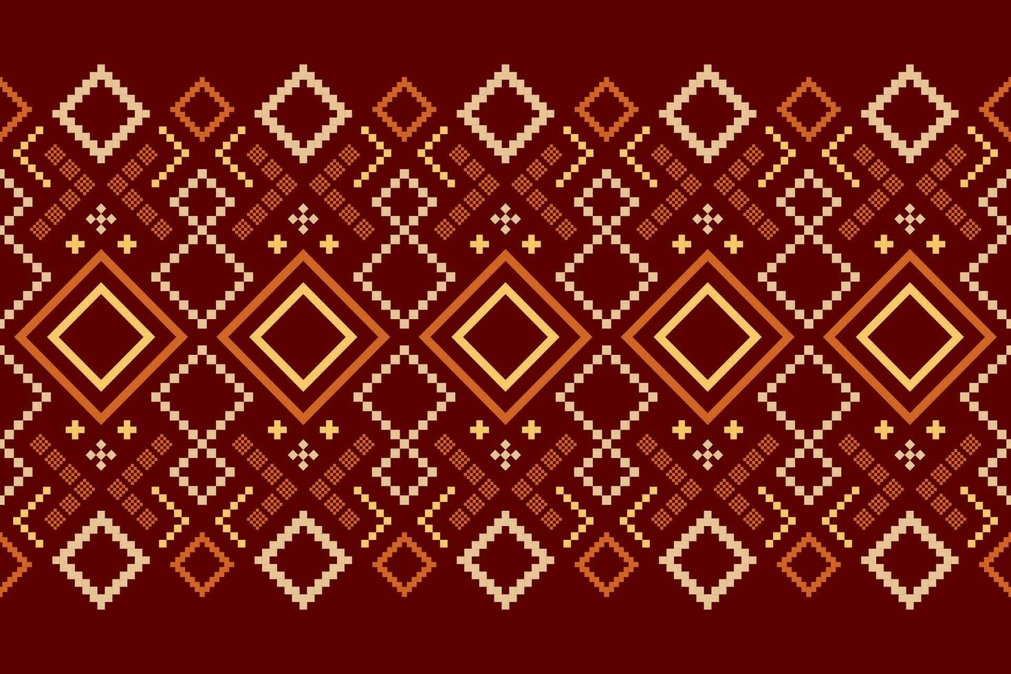 rojo tradicional étnico modelo cachemir flor ikat antecedentes resumen azteca africano indonesio indio sin costura modelo para tela impresión paño vestir alfombra cortinas y pareo de malasia vector