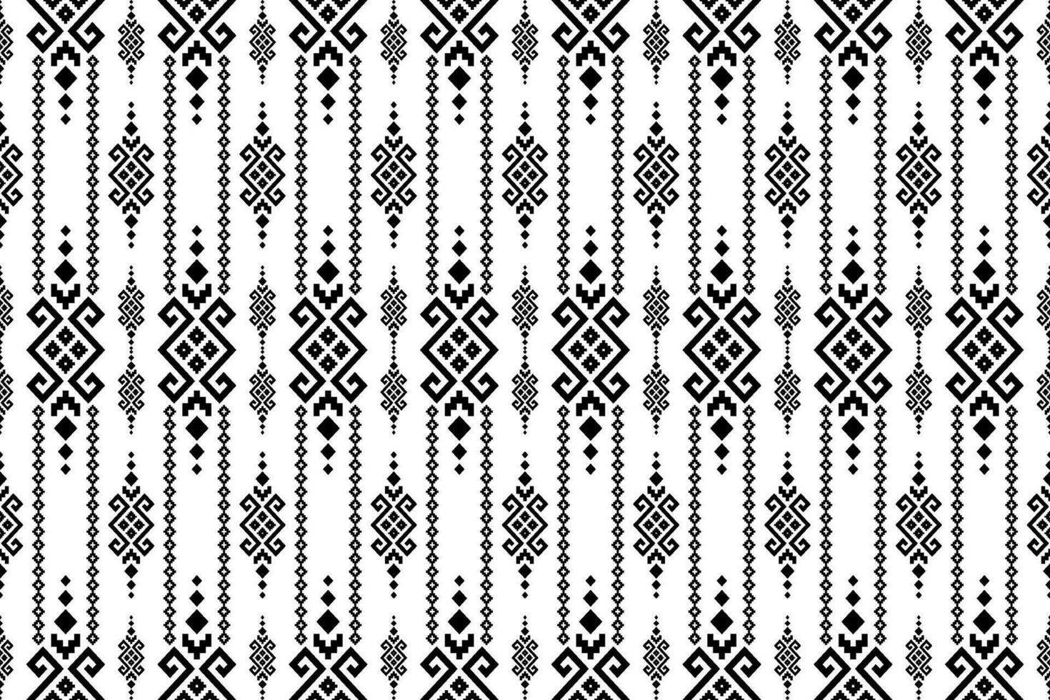 Nature vintages cross stitch traditional ethnic pattern paisley flower Ikat background abstract Aztec African Indonesian Indian seamless pattern for fabric print cloth dress carpet curtains and sarong vector