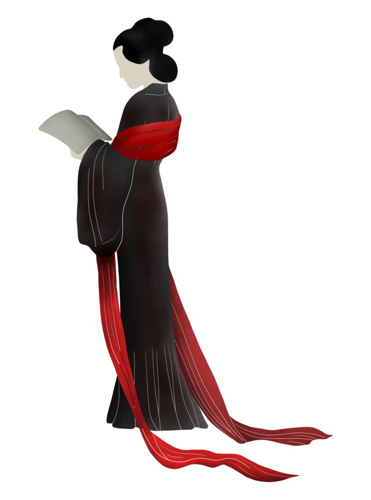 Chinese girl in traditional dress holding a Chinese lantern 