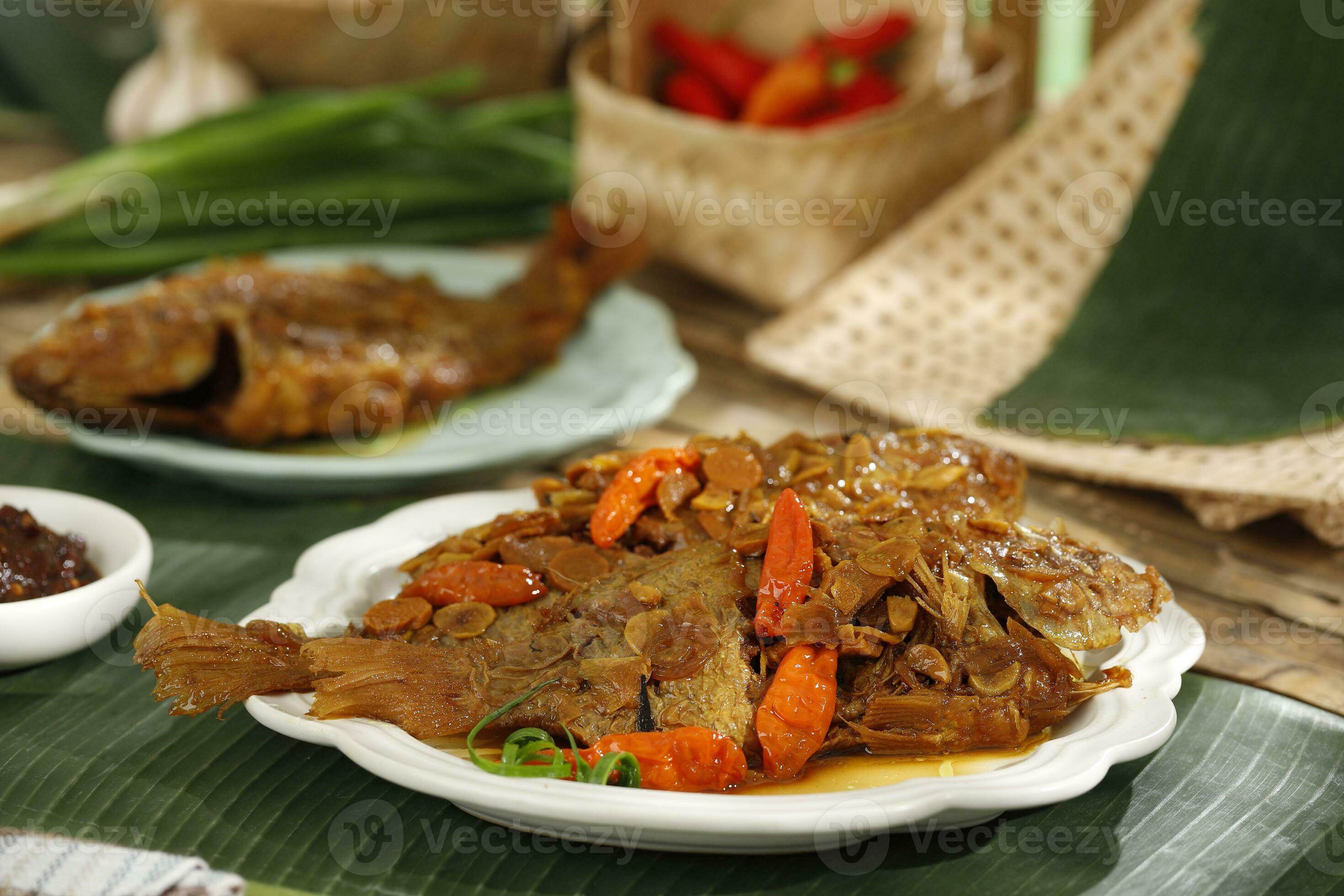 Sundanese Traditional Menu from West Java Indonesia, Made from Fried