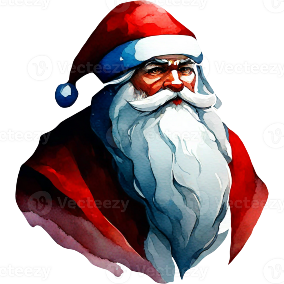 ai gerado santa clipart, alegre Natal. png