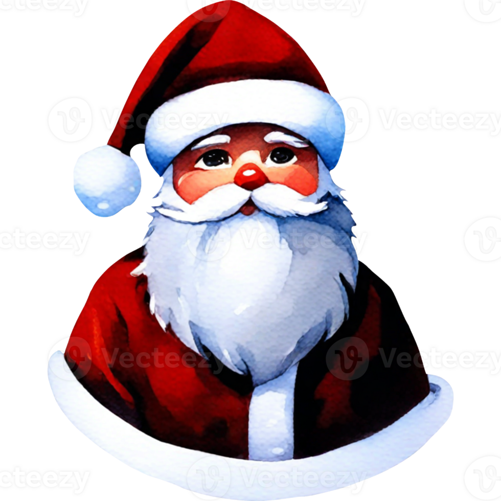 ai gerado santa clipart, alegre Natal. png