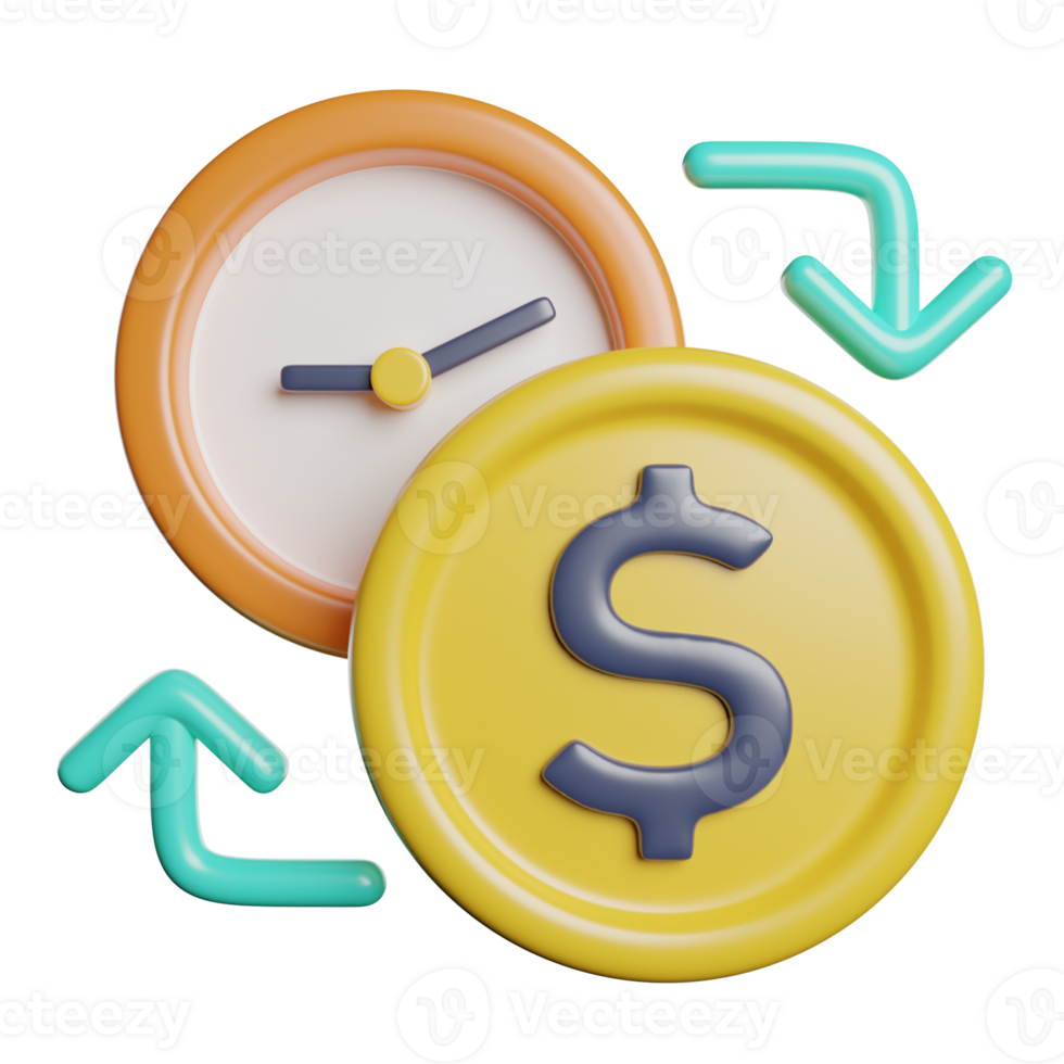 Time Is Money Clock png