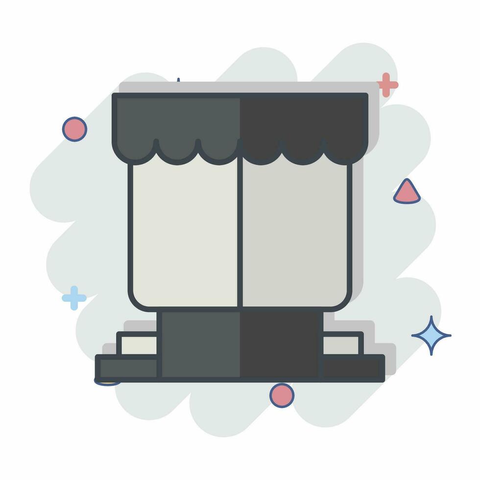 Icon Scene. related to Theatre Gradient symbol. comic style. simple design editable. simple illustration vector
