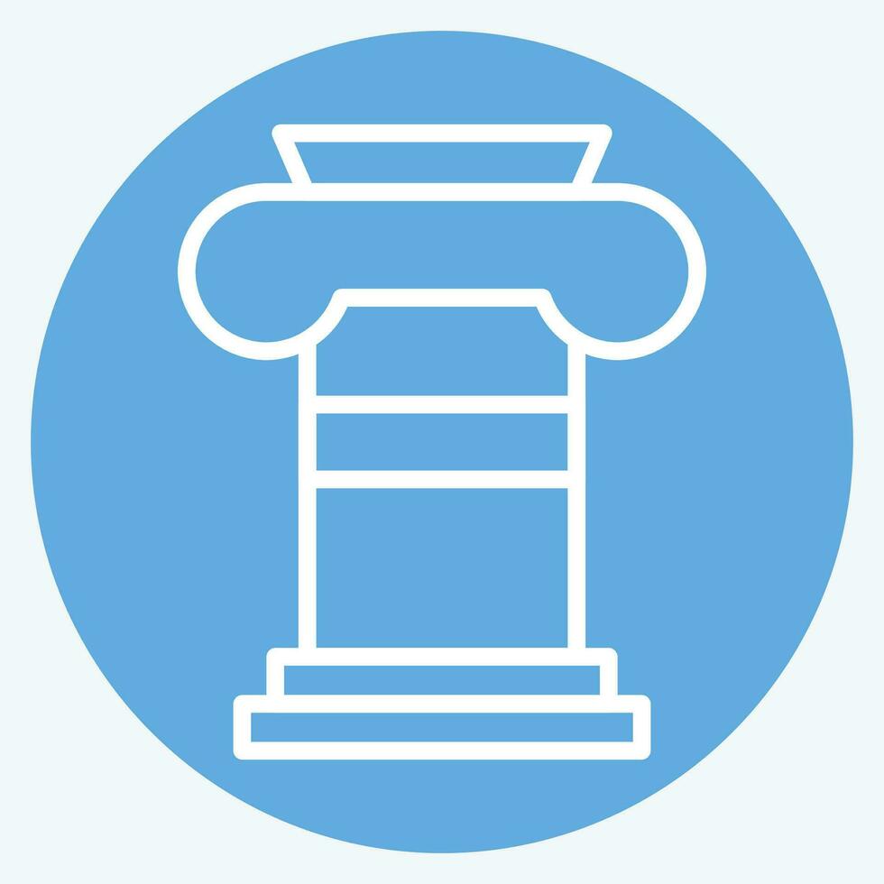 Icon Column. related to Theatre Gradient symbol. blue eyes style. simple design editable. simple illustration vector