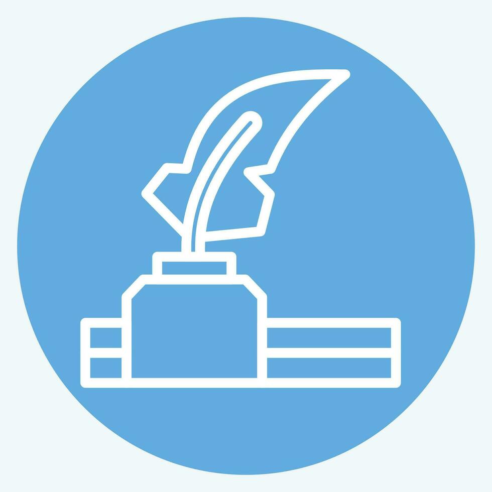 Icon Screenplay. related to Theatre Gradient symbol. blue eyes style. simple design editable. simple illustration vector