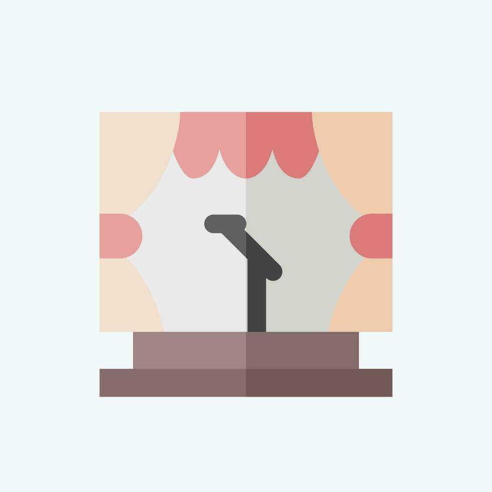 Icon Stage. related to Theatre Gradient symbol. flat style. simple design editable. simple illustration vector