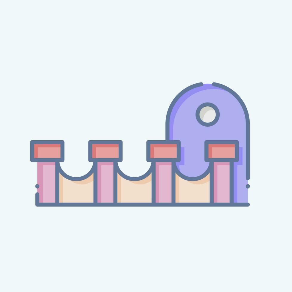 Icon Theatre. related to Theatre Gradient symbol. doodle style. simple design editable. simple illustration 1 vector