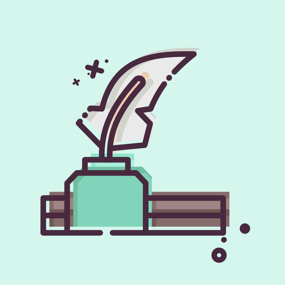 Icon Screenplay. related to Theatre Gradient symbol. MBE style. simple design editable. simple illustration vector