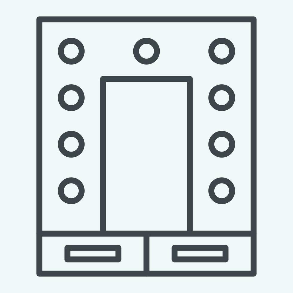 Icon Mirror. related to Theatre Gradient symbol. line style. simple design editable. simple illustration vector
