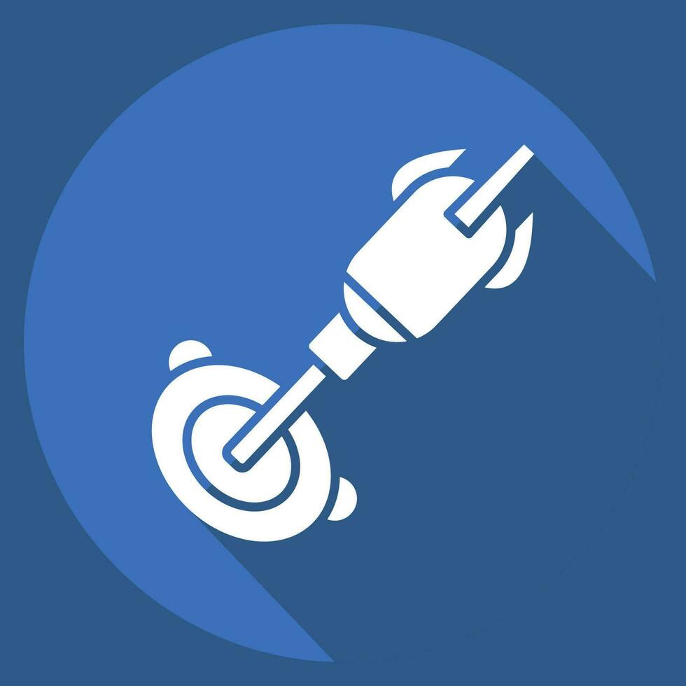 Icon Nanobot. related to Future Technology symbol. long shadow style. simple design editable. simple illustration vector