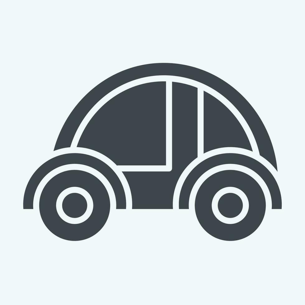 Icon Driverless Car. related to Future Technology symbol. glyph style. simple design editable. simple illustration vector