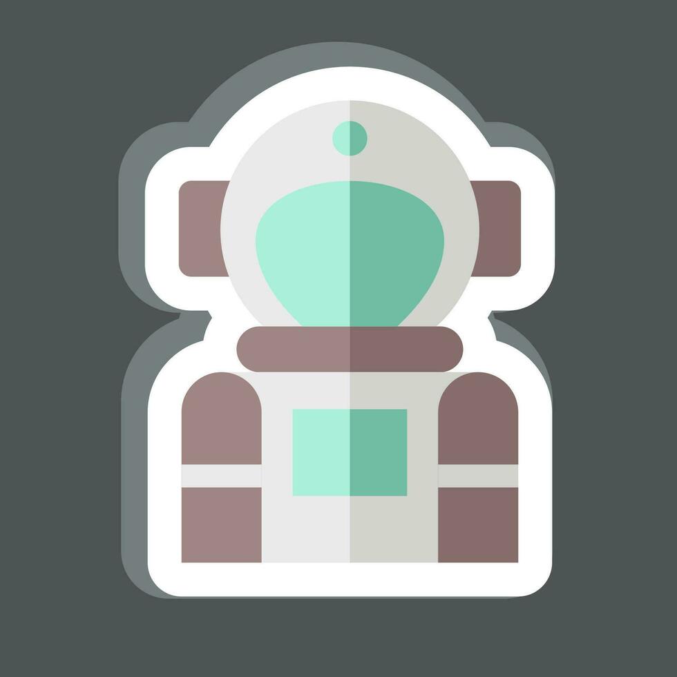 Sticker Space Tourism. related to Future Technology symbol. simple design editable. simple illustration vector