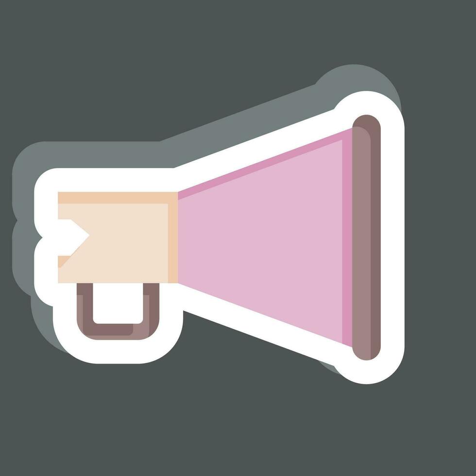 Sticker Megaphone. related to Theatre Gradient symbol. simple design editable. simple illustration vector