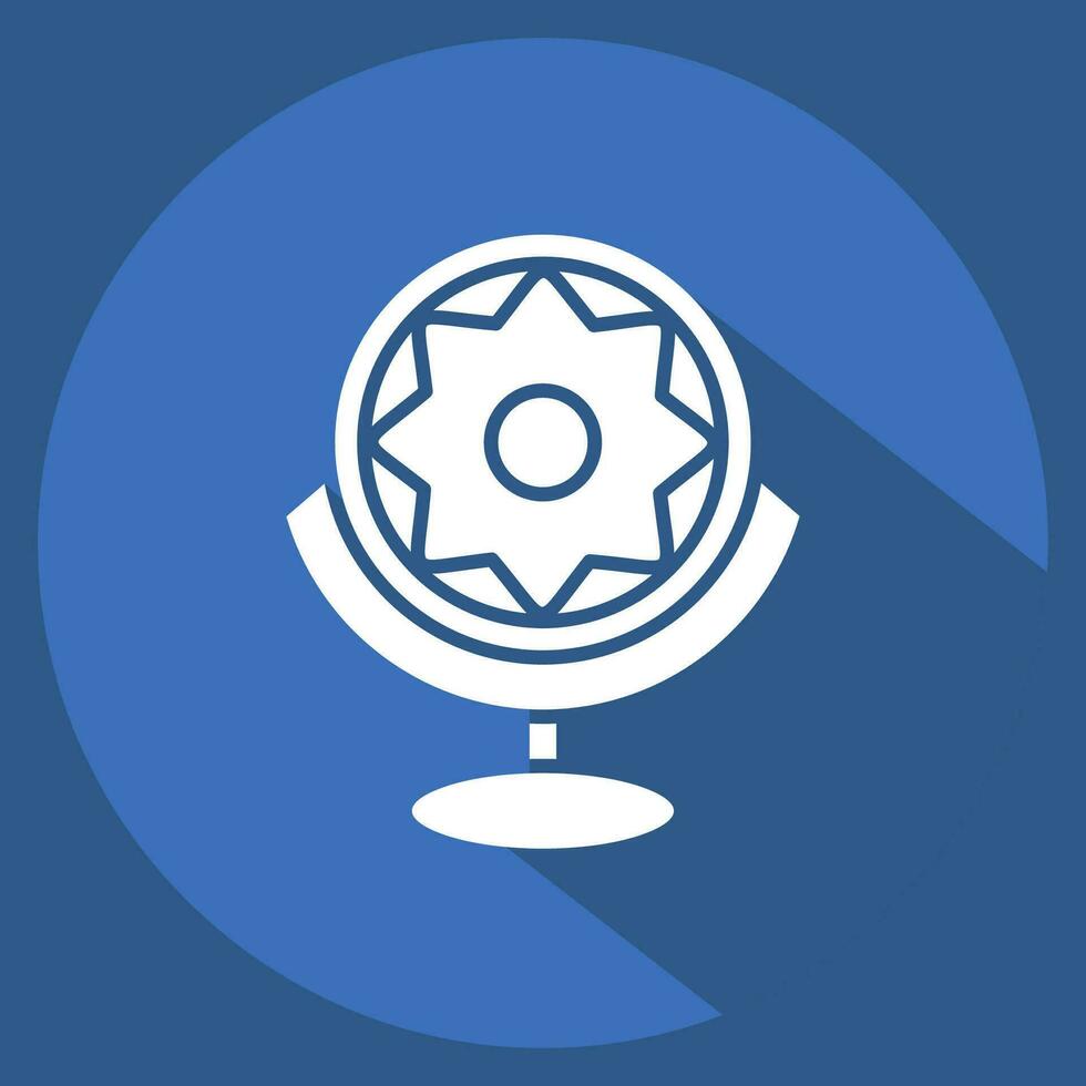 Icon Bionic Eye. related to Future Technology symbol. long shadow style. simple design editable. simple illustration vector