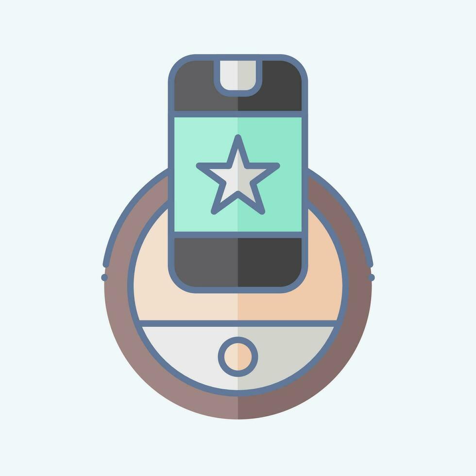 Icon Wireless Charging. related to Future Technology symbol. doodle style. simple design editable. simple illustration vector