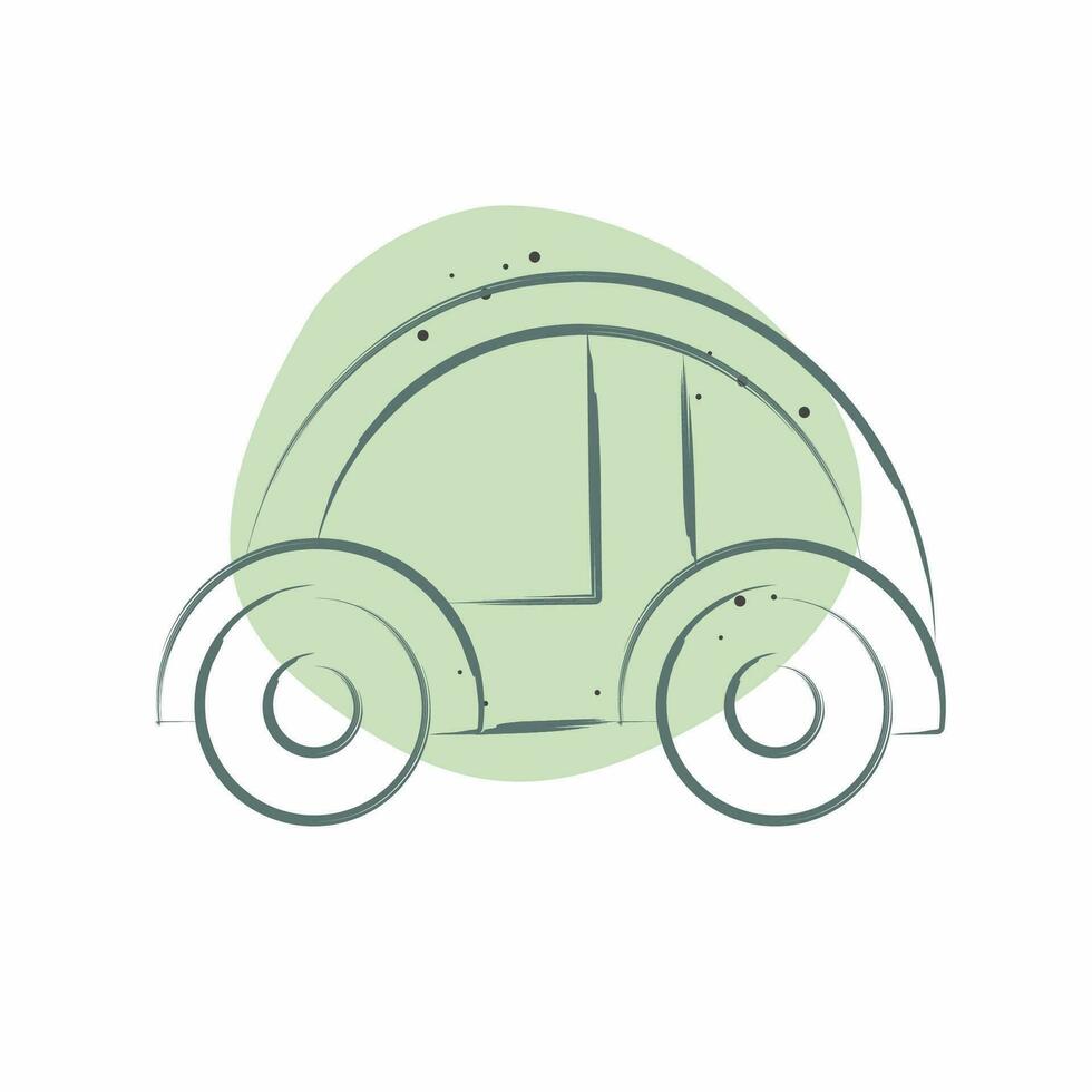 Icon Driverless Car. related to Future Technology symbol. Color Spot Style. simple design editable. simple illustration vector