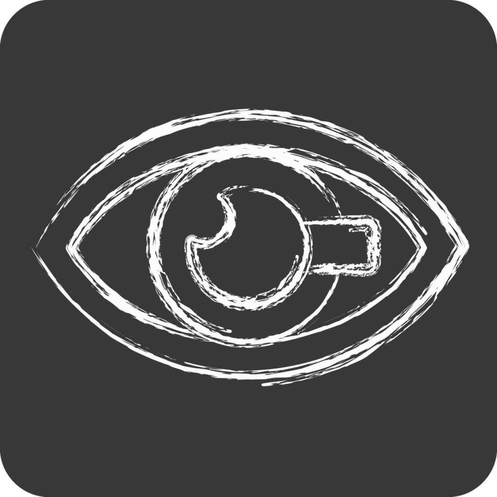 Icon Nano Contact Lenses. related to Future Technology symbol. chalk Style. simple design editable. simple illustration vector