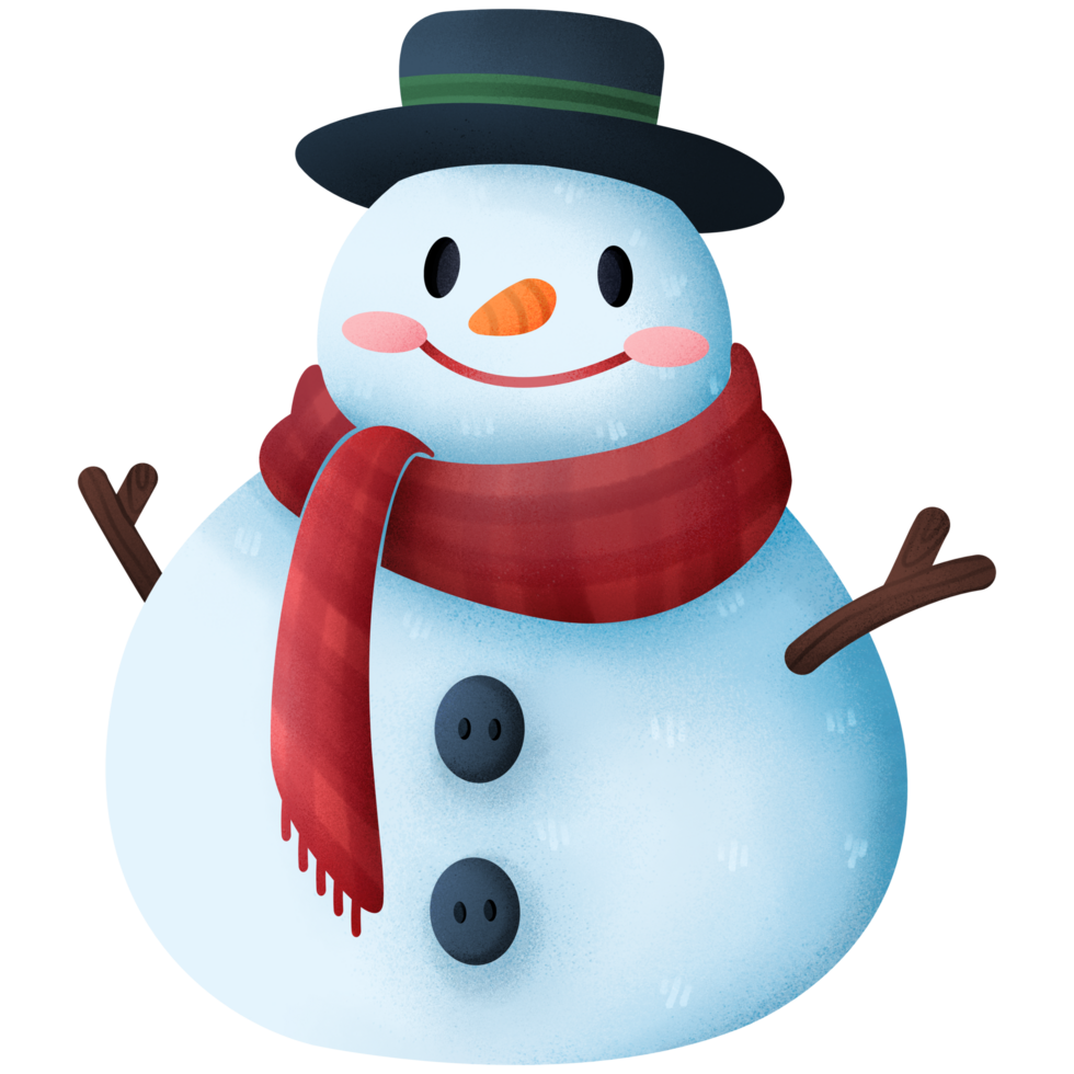 Cute snowman standing png