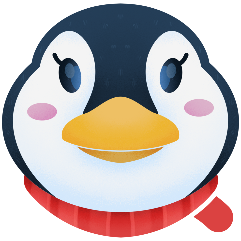 Cheerful and cute penguin png