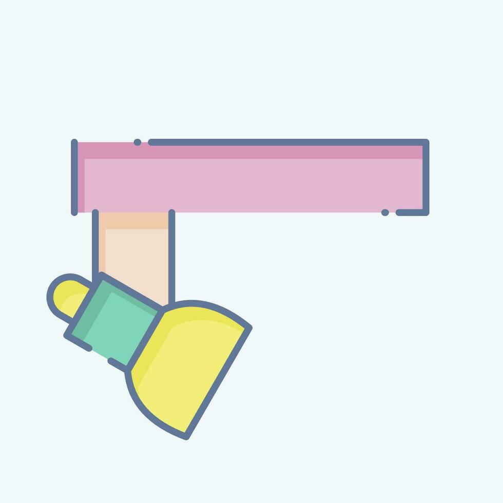 Icon Lighting. related to Theatre Gradient symbol. doodle style. simple design editable. simple illustration vector
