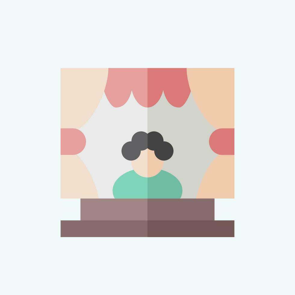 Icon Performance. related to Theatre Gradient symbol. flat style. simple design editable. simple illustration vector