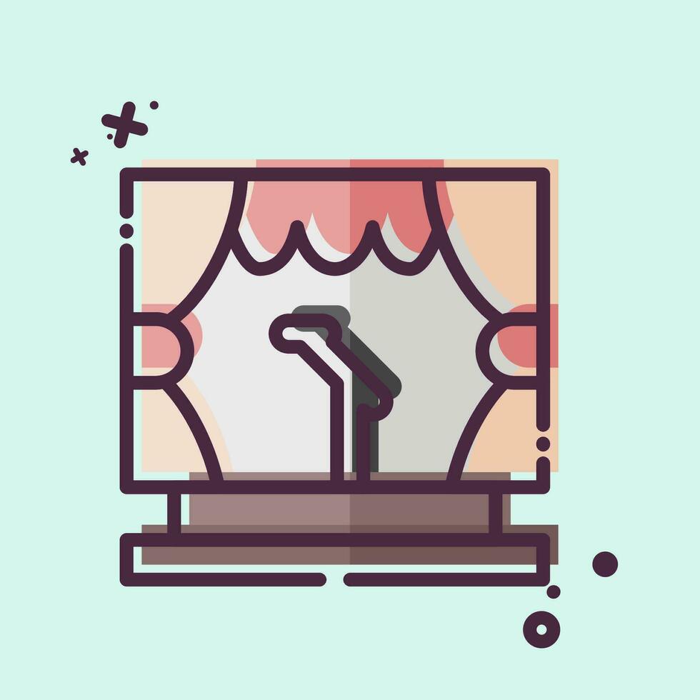 Icon Stage. related to Theatre Gradient symbol. MBE style. simple design editable. simple illustration vector