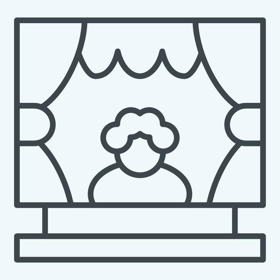 Icon Performance. related to Theatre Gradient symbol. line style. simple design editable. simple illustration vector