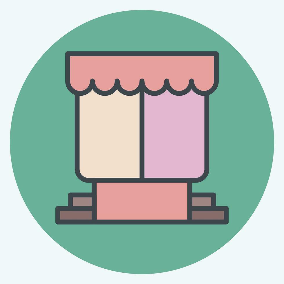 Icon Scene. related to Theatre Gradient symbol. color mate style. simple design editable. simple illustration vector