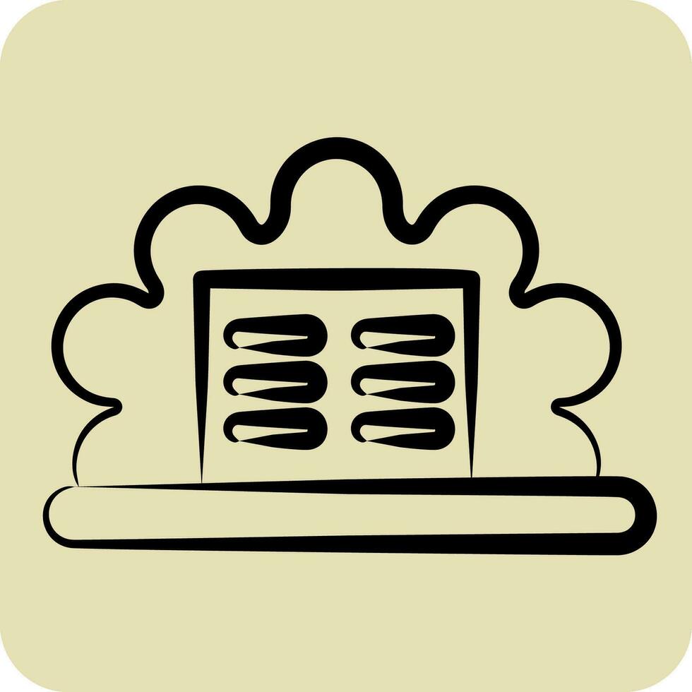 Icon Prompt. related to Theatre Gradient symbol. hand drawn style. simple design editable. simple illustration vector