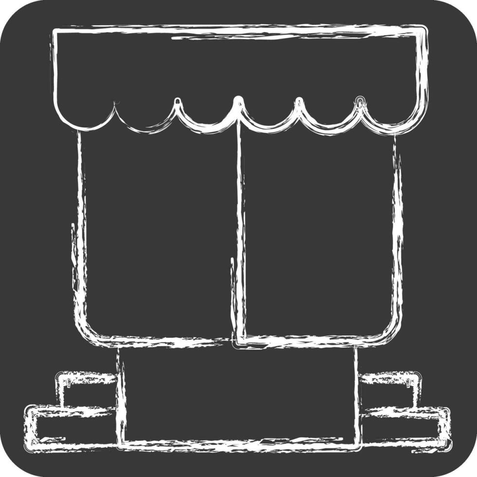 Icon Scene. related to Theatre Gradient symbol. chalk Style. simple design editable. simple illustration vector
