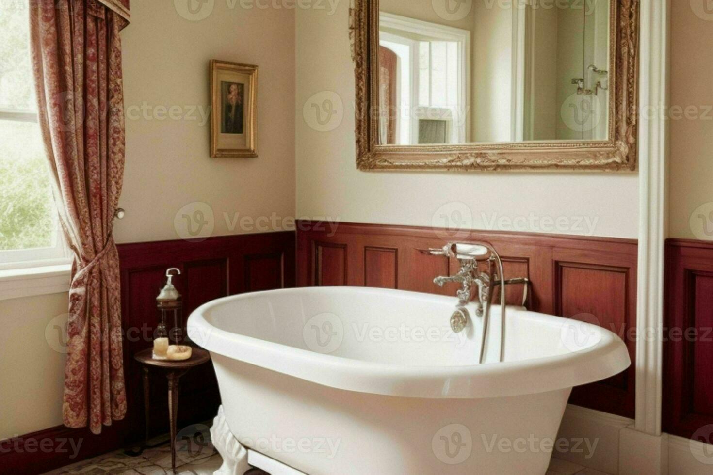 AI generated Victorian Style Bathroom. Pro Photo