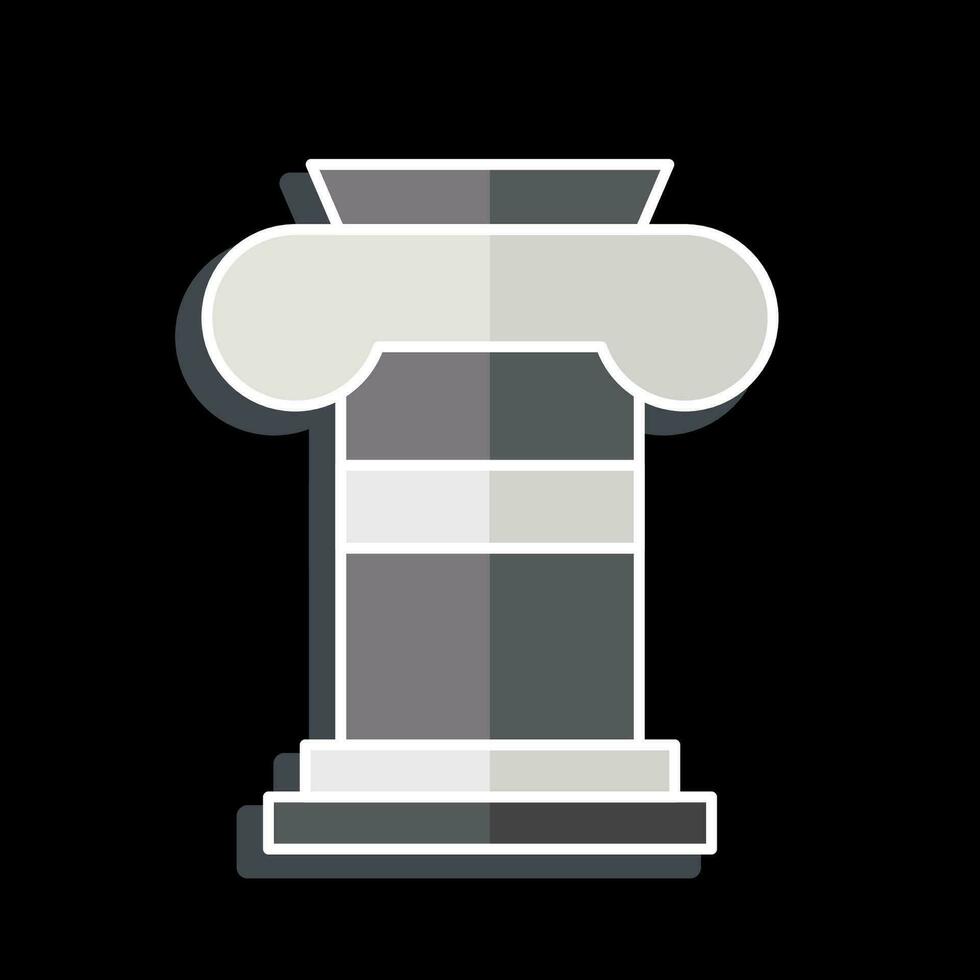 Icon Column. related to Theatre Gradient symbol. glossy style. simple design editable. simple illustration vector