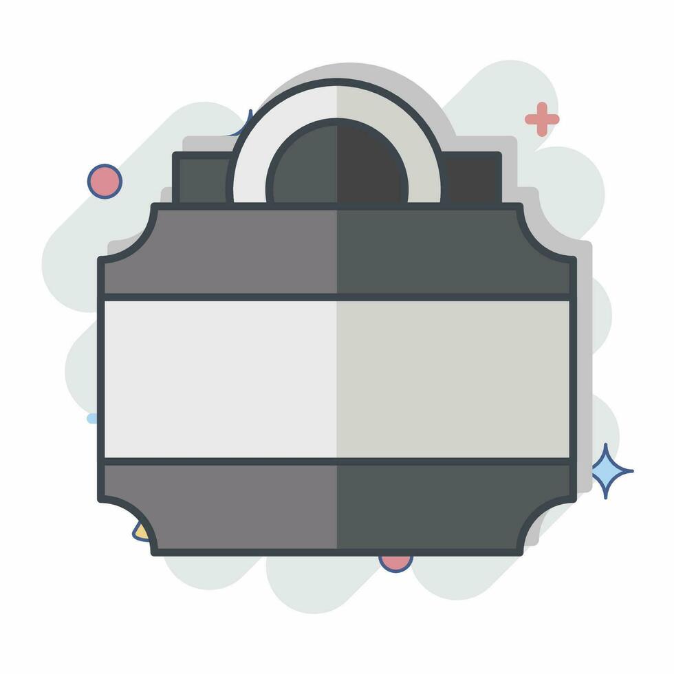 Icon Lightbox. related to Theatre Gradient symbol. comic style. simple design editable. simple illustration vector