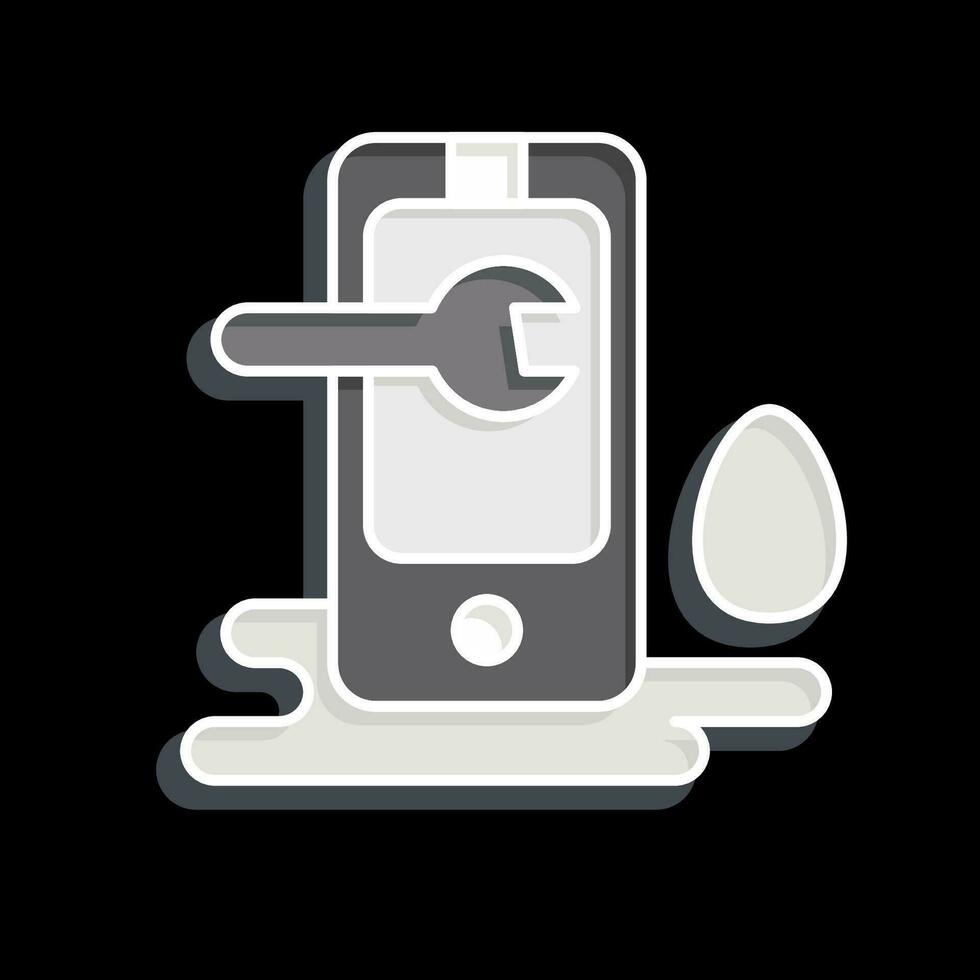 Icon Cellular Damage Repair. related to Future Technology symbol. glossy style. simple design editable. simple illustration vector