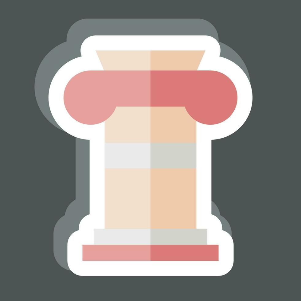 Sticker Column. related to Theatre Gradient symbol. simple design editable. simple illustration vector