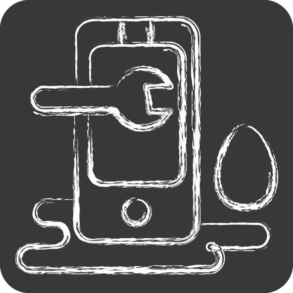 Icon Cellular Damage Repair. related to Future Technology symbol. chalk Style. simple design editable. simple illustration vector