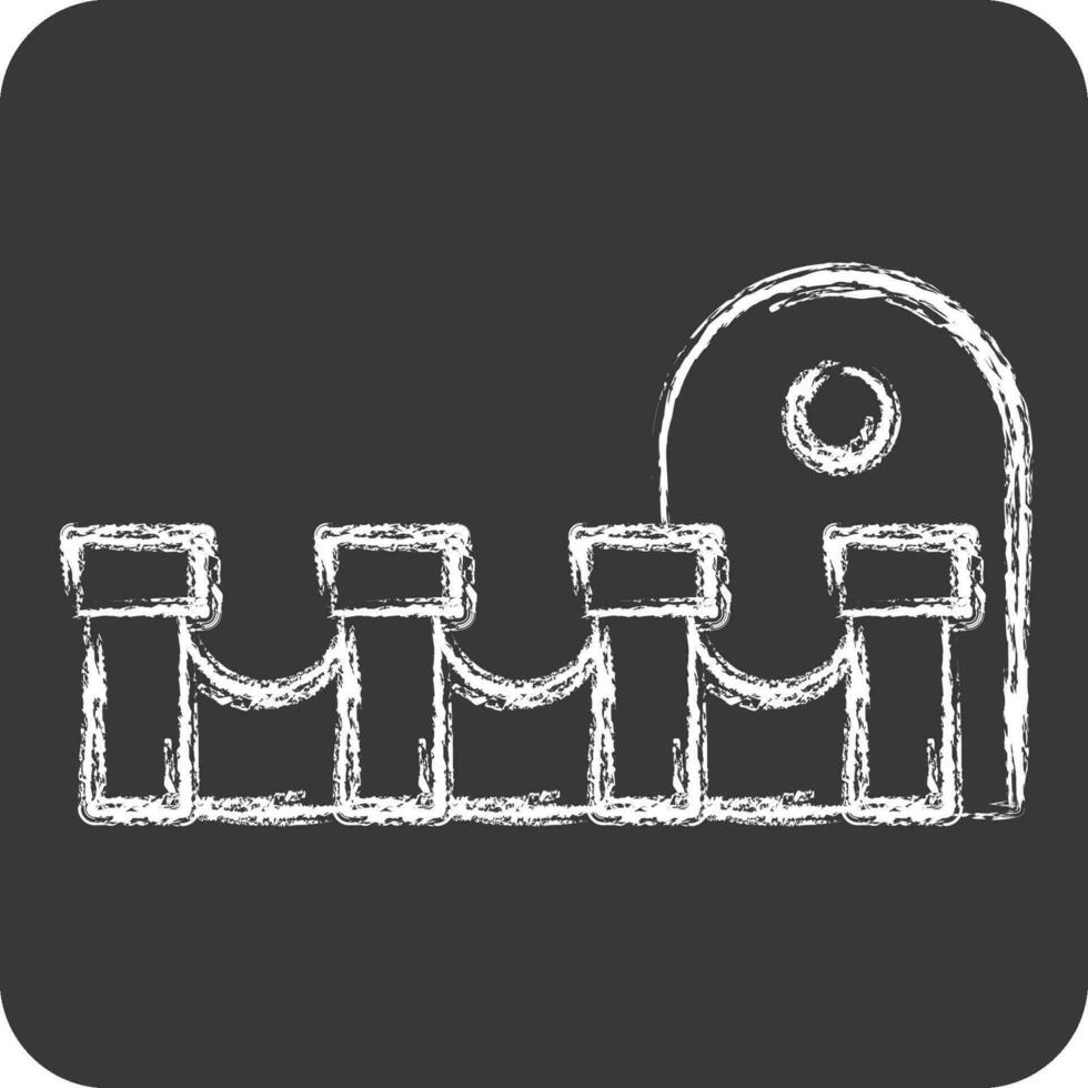 Icon Theatre. related to Theatre Gradient symbol. chalk Style. simple design editable. simple illustration 1 vector